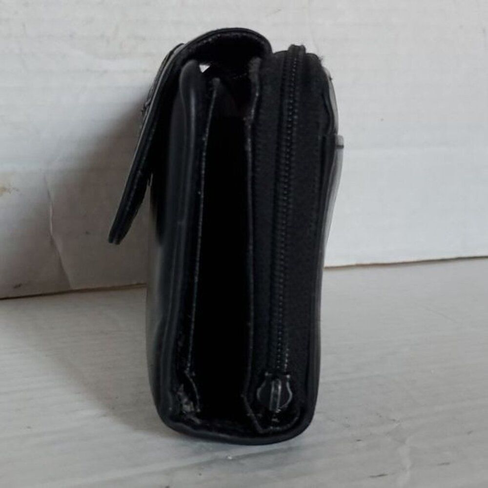 Buxton Black Leather Wallet Card Holder ID Coin Change Purse Women's Woman's - Picture 4 of 16
